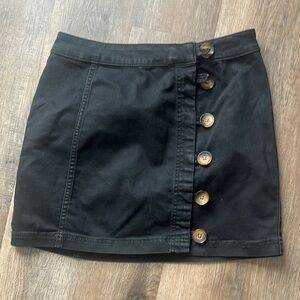 Free People Black Mini Skirt